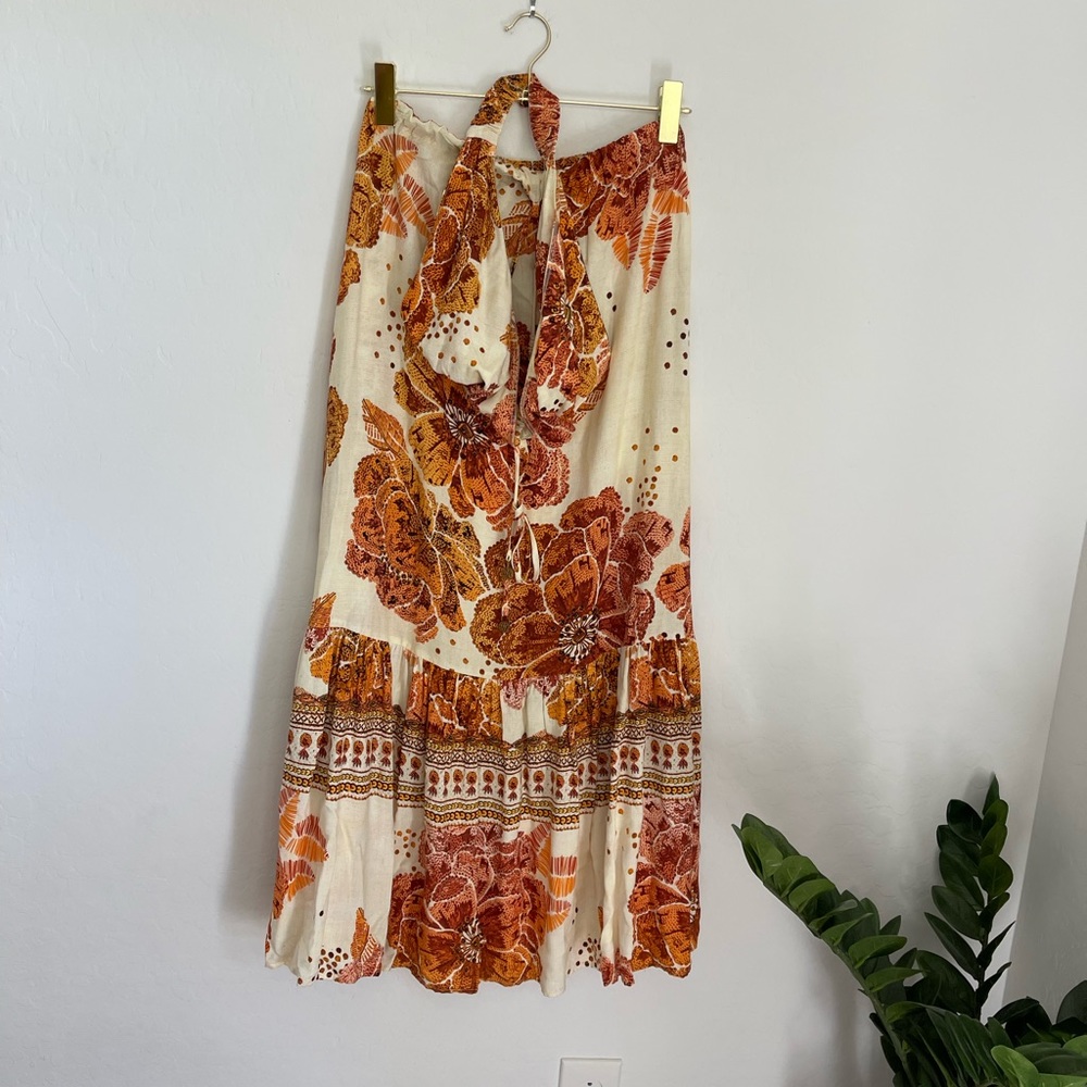 FARM RIO X Anthropologie Cutout Floral Maxi Boho Dress Size Small NWT - Picture 7 of 13